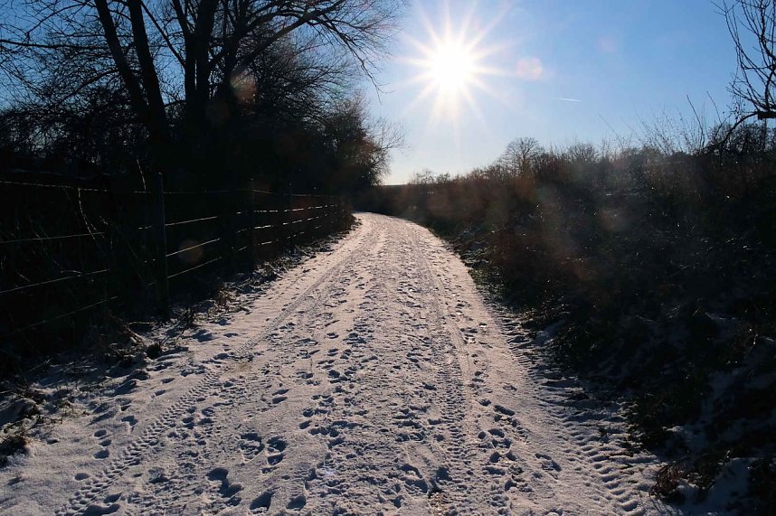 Unterwegs in der kalten Windl&uuml;cke