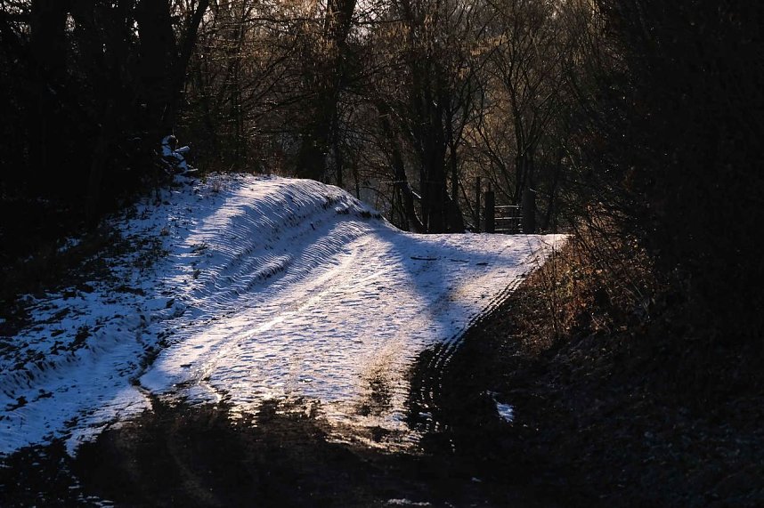 Unterwegs in der kalten Windl&uuml;cke