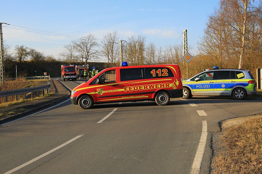 Feuer am Bahndamm bei Wollersleben und Wolkramshausen