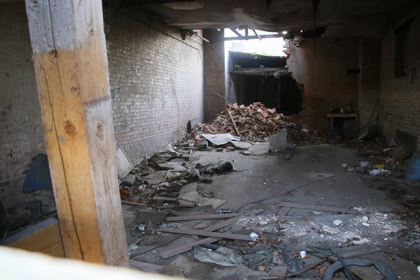 Bauf&auml;lliges Geb&auml;ude in der Kyffh&auml;userstra&szlig;e in Nordhausen