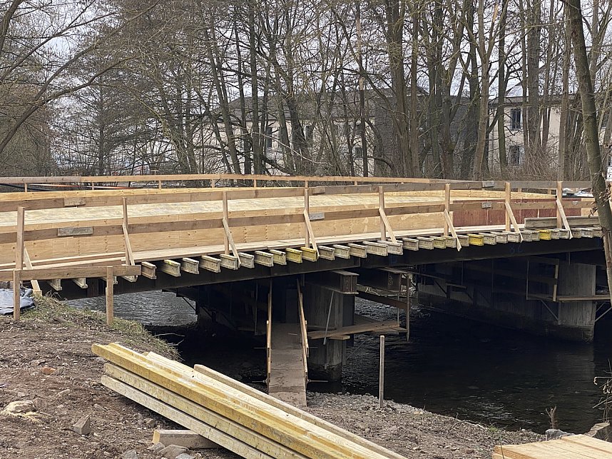 Neubau der Br&uuml;cke in Krimderode