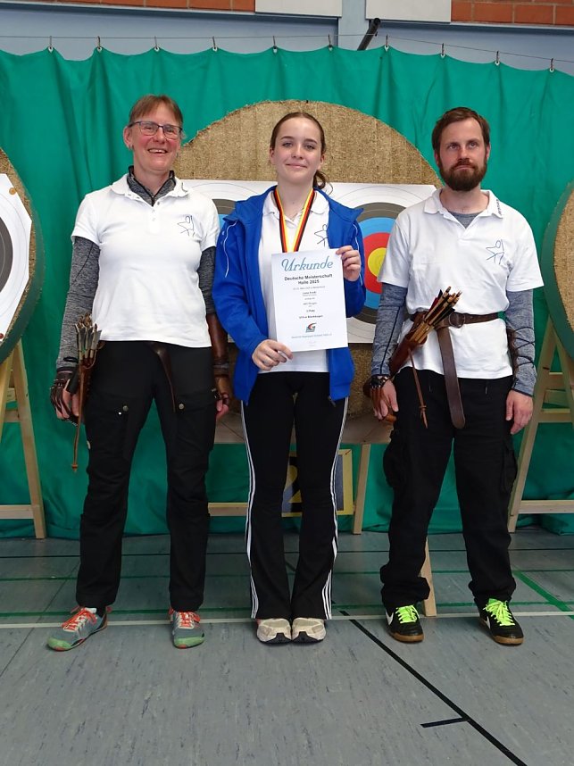 Das Nordh&auml;uer Bowteam bei der Deutschen Bogensch&uuml;tzen-Meisterschaft in Bersenbr&uuml;ck