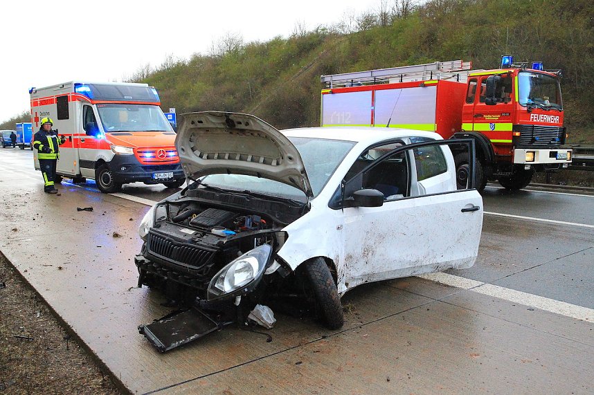 Unfall auf der A38 heute Nachmittag