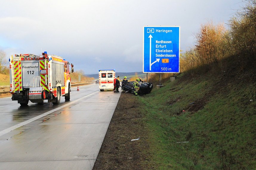Unfall auf der A38 heute Nachmittag
