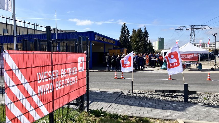 Warnstreik bei Schachtbau
