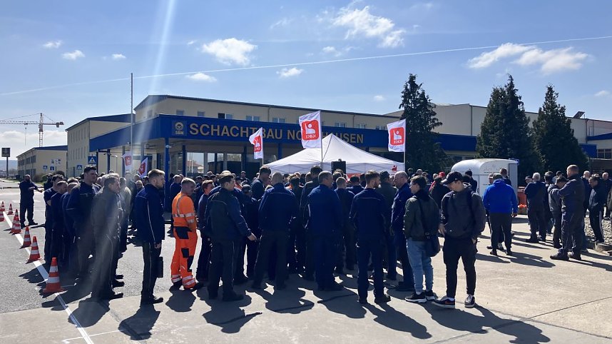 Warnstreik bei Schachtbau
