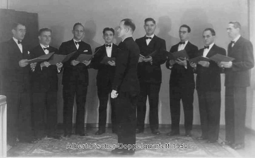 Albert-Fischer-Doppelquartett im 1950