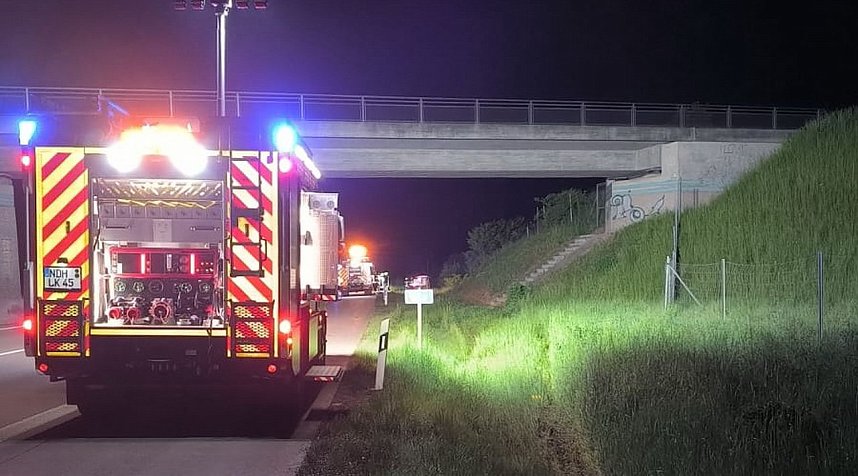 Unfall auf der A38