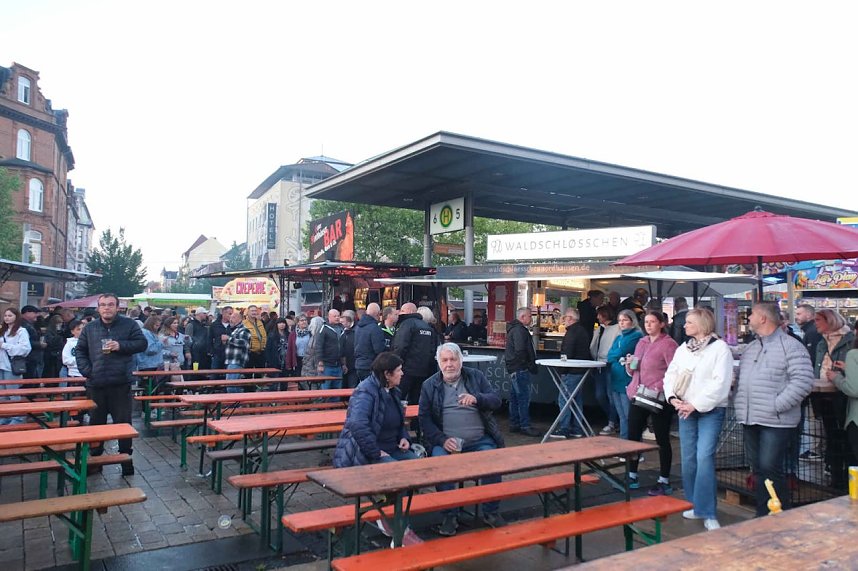 Peter Blei unterwegs auf dem Bahnhofsfest in Nordhausen
