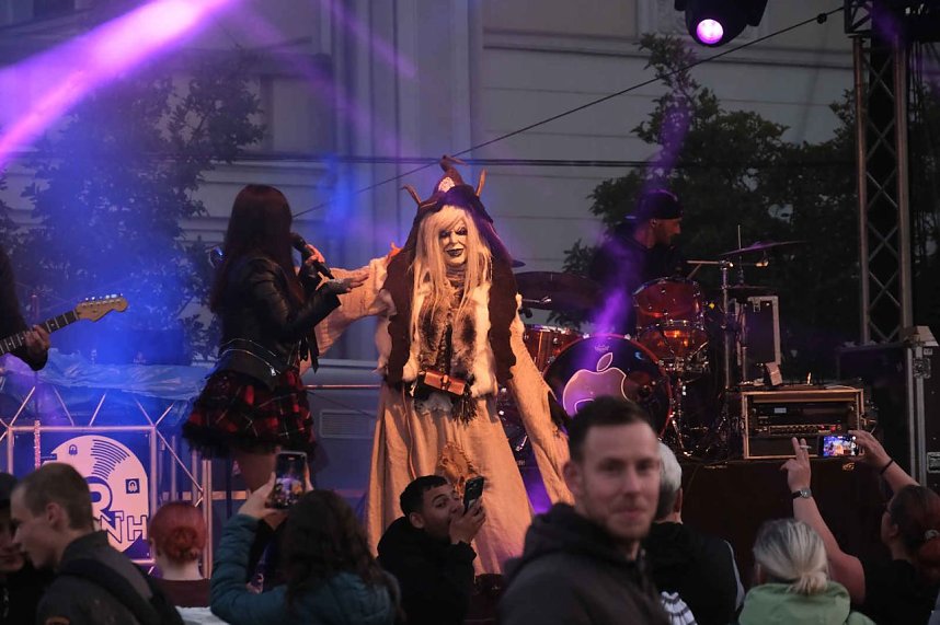 Peter Blei unterwegs auf dem Bahnhofsfest in Nordhausen