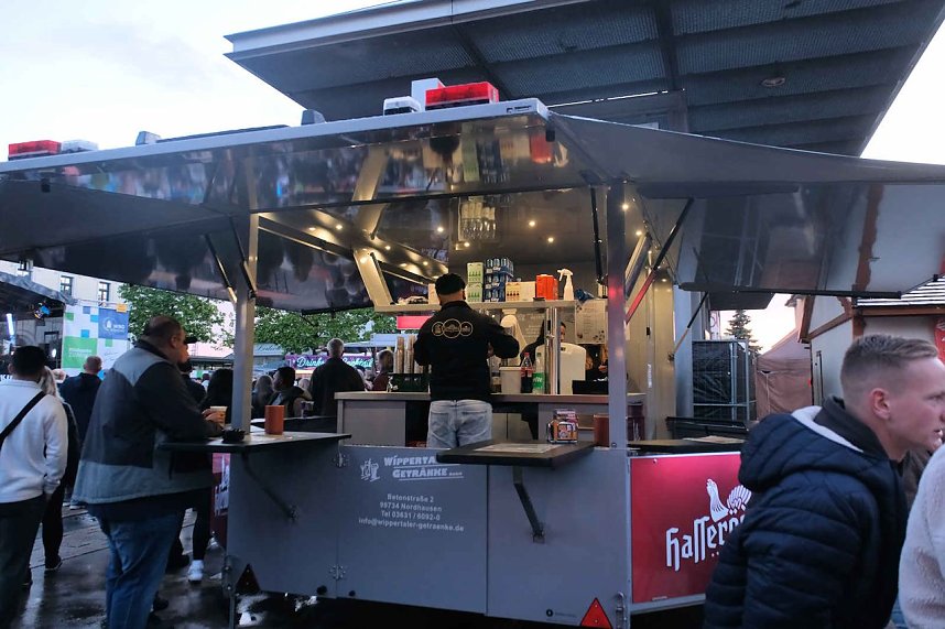 Peter Blei unterwegs auf dem Bahnhofsfest in Nordhausen