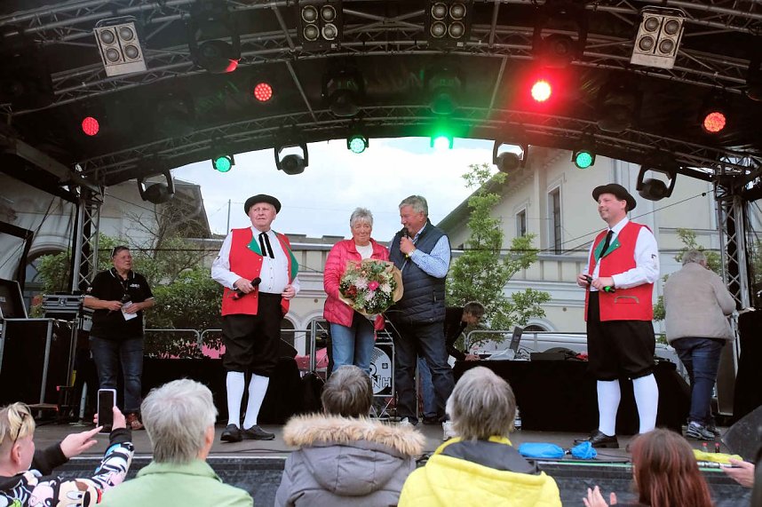 Peter Blei unterwegs auf dem Bahnhofsfest in Nordhausen