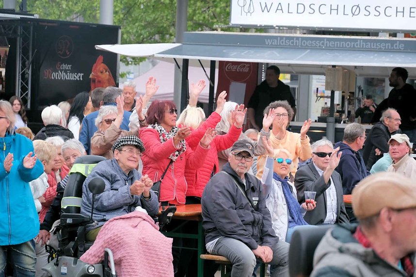 Peter Blei unterwegs auf dem Bahnhofsfest in Nordhausen