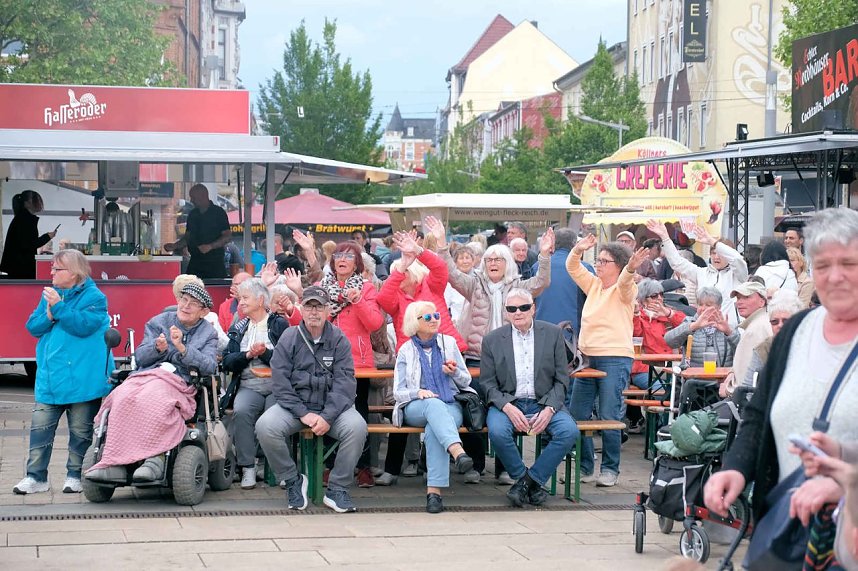 Peter Blei unterwegs auf dem Bahnhofsfest in Nordhausen