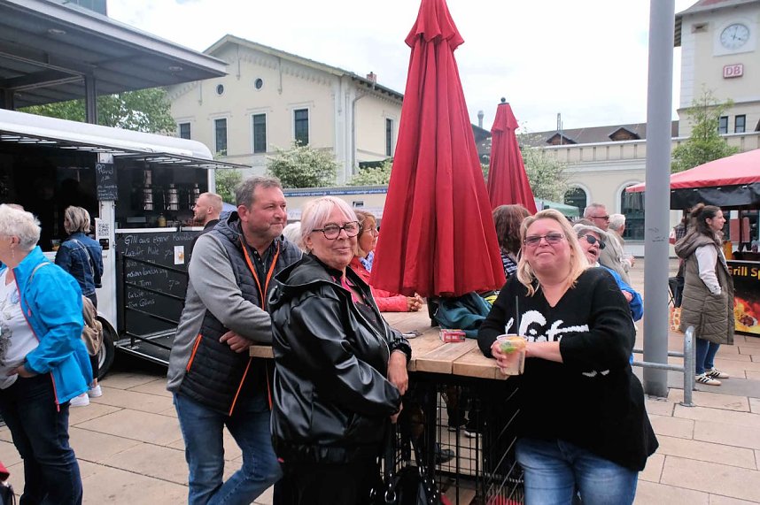 Peter Blei unterwegs auf dem Bahnhofsfest in Nordhausen