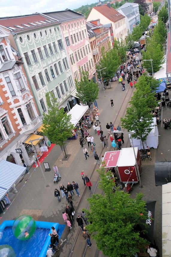 Peter Blei unterwegs auf dem Bahnhofsfest in Nordhausen