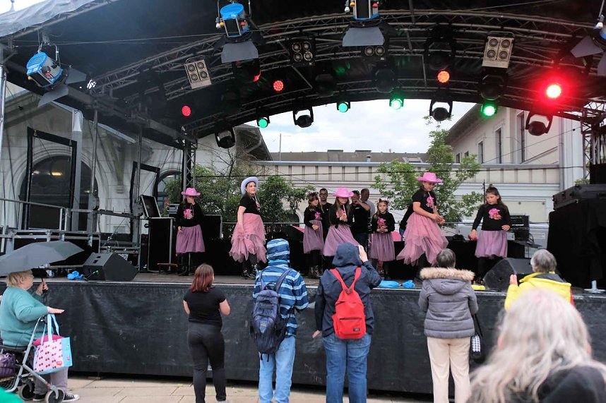 Peter Blei unterwegs auf dem Bahnhofsfest in Nordhausen