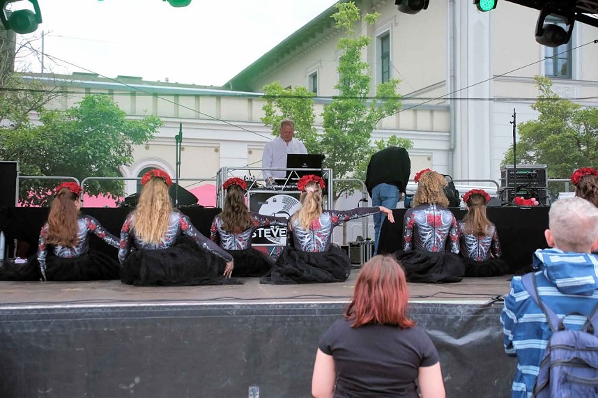 Peter Blei unterwegs auf dem Bahnhofsfest in Nordhausen