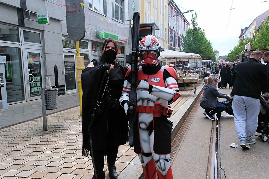 Peter Blei unterwegs auf dem Bahnhofsfest in Nordhausen