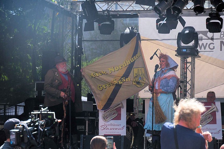 Peter Blei unterwegs auf dem Rolandsfest