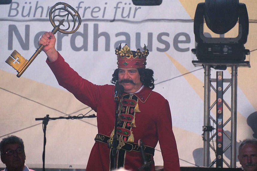 Peter Blei unterwegs auf dem Rolandsfest