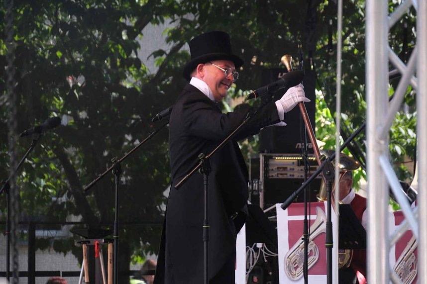 Peter Blei unterwegs auf dem Rolandsfest