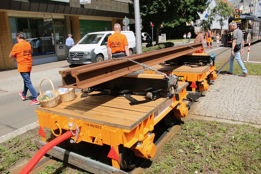 Schienencorso der Nordh&auml;user Stra&szlig;enbahn zum 55. Rolandsfest