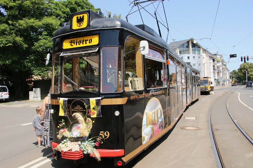 Schienencorso der Nordh&auml;user Stra&szlig;enbahn zum 55. Rolandsfest