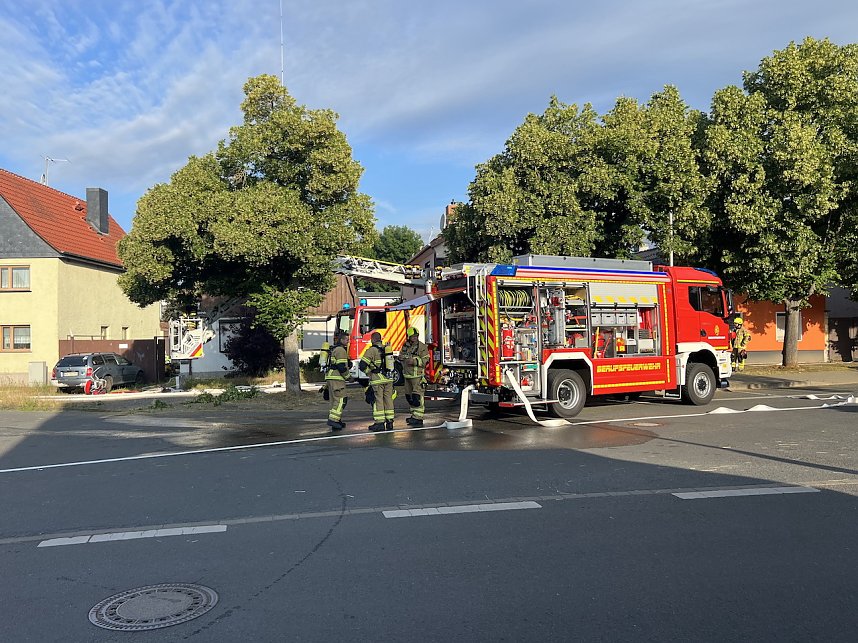 Brand in Salza am Morgen