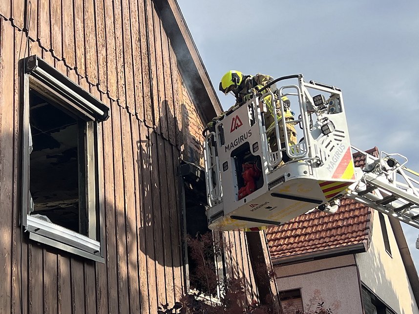 Brand in Salza am Morgen