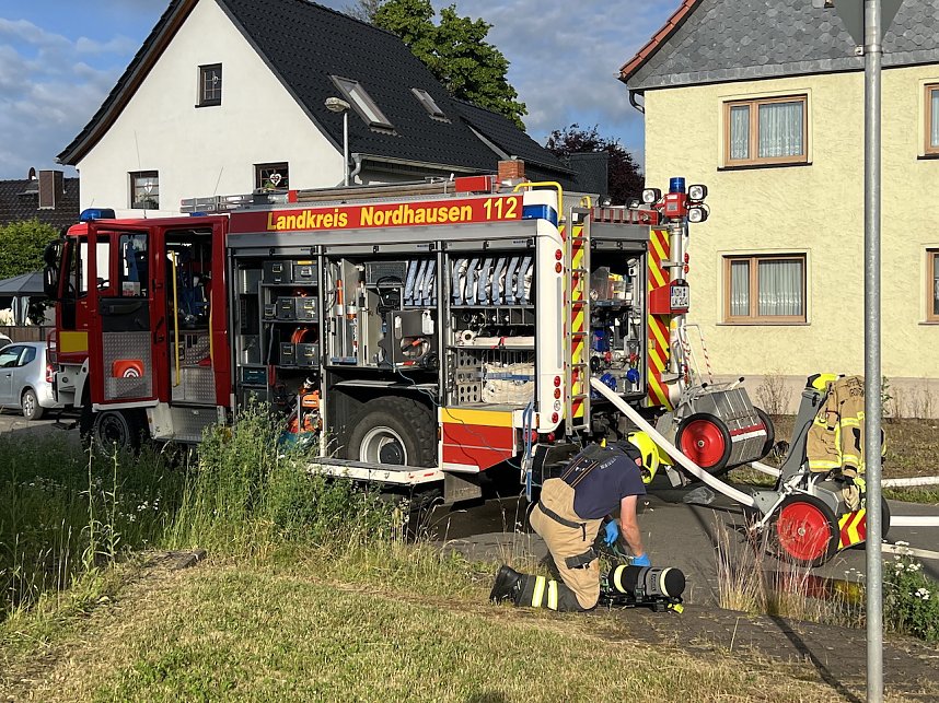 Brand in Salza am Morgen