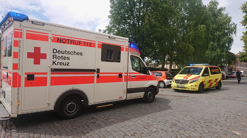 Feuerwehreinsatz in der Predigerstra&szlig;e in Nordhausen