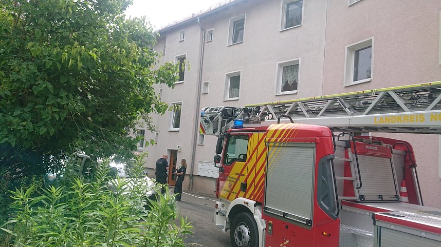 Feuerwehreinsatz in der Predigerstra&szlig;e in Nordhausen