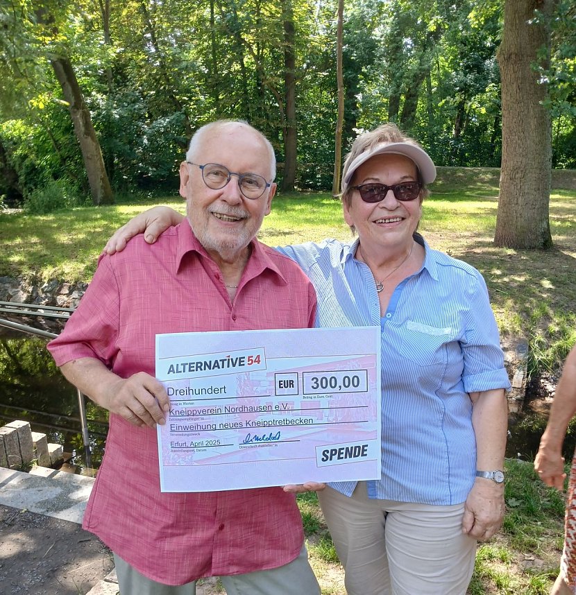 Der Kneipp-Verein bedankt sich bei der "Alternative 54"