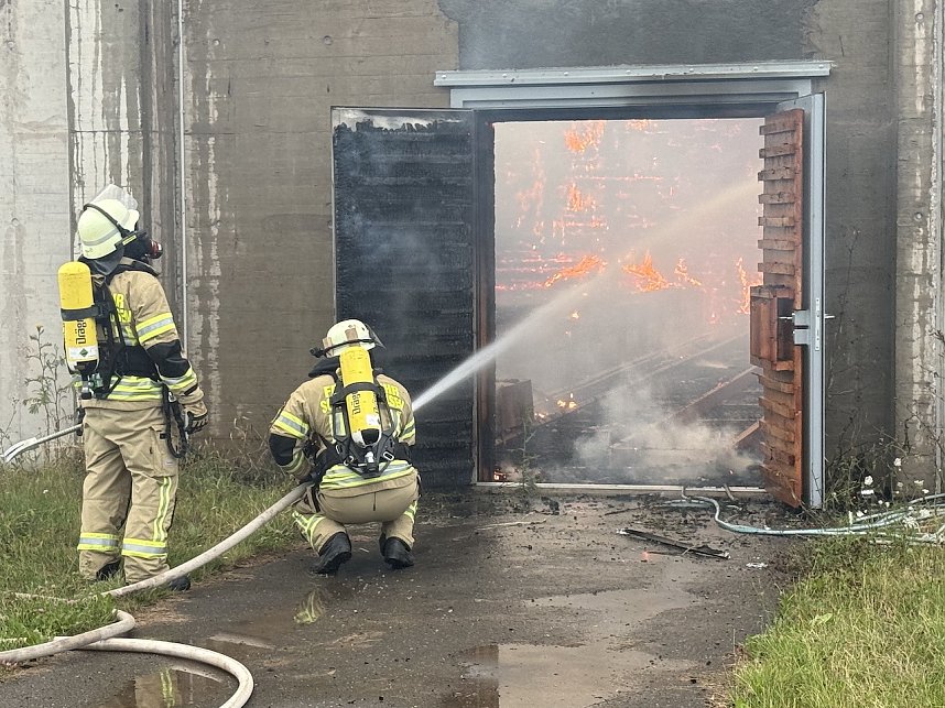 Brand in der Schie&szlig;anlage
