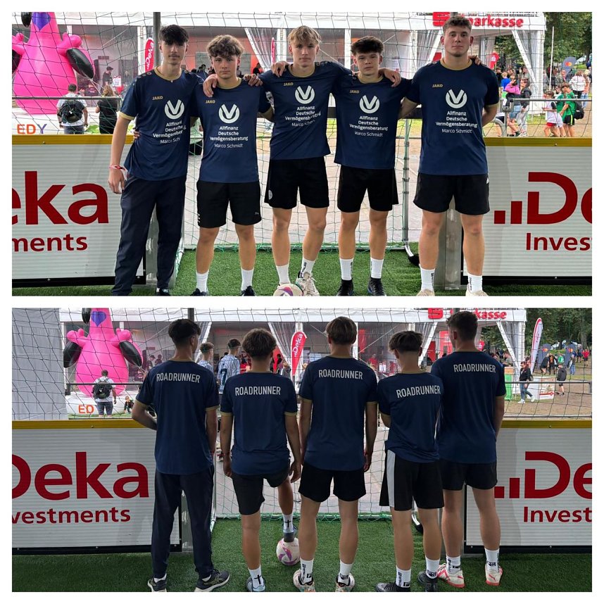 Die "Roadrunner" bei der Sparkassen Fairplay Soccer Tour 2025