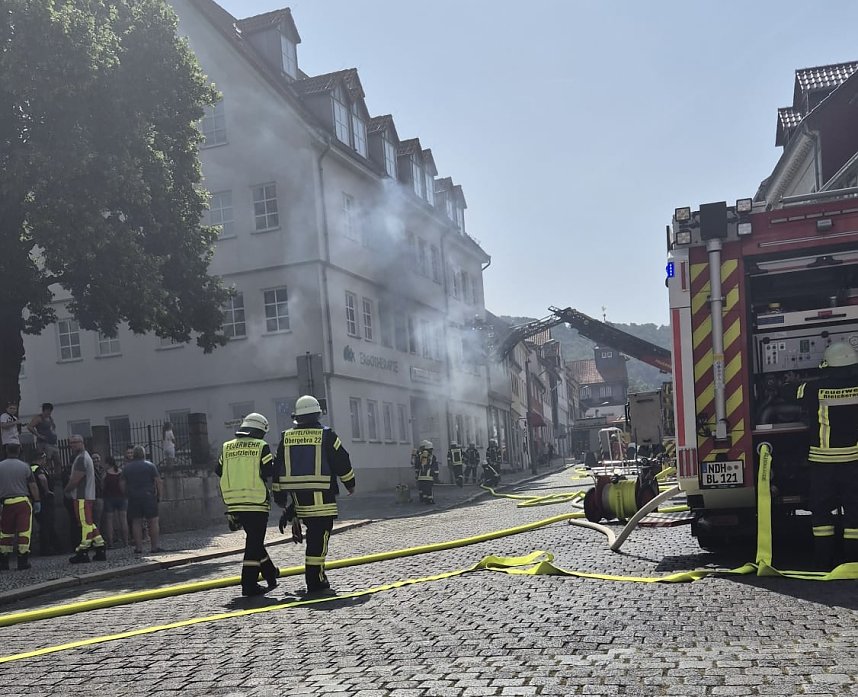 Brand in der Bleicher&ouml;der Hauptstra&szlig;e