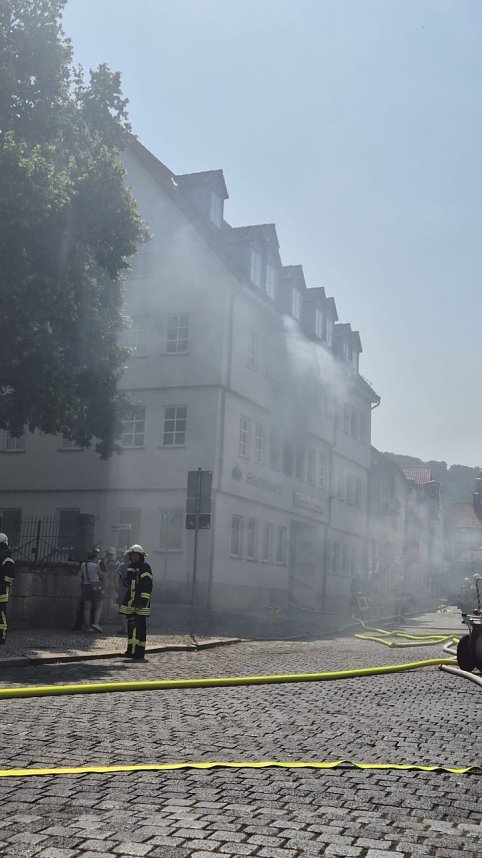 Brand in der Bleicher&ouml;der Hauptstra&szlig;e