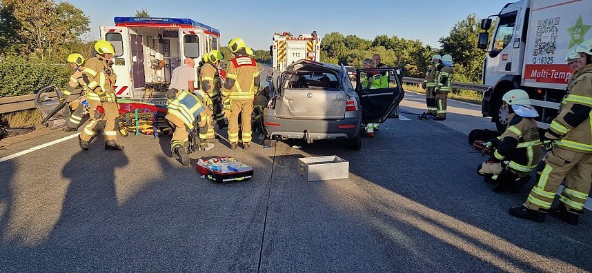 Schwerer Unfall auf der A38