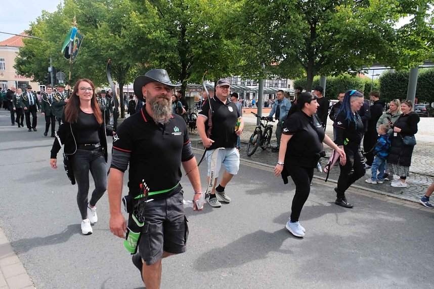 Peter Blei unterwegs beim Ellricher Sch&uuml;tzenfest