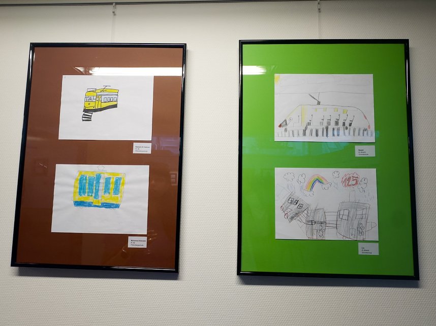 Bilderausstellung zum 125. Stra&szlig;enbahn-Jubil&auml;um in der Kreissparkasse Nordhausen 