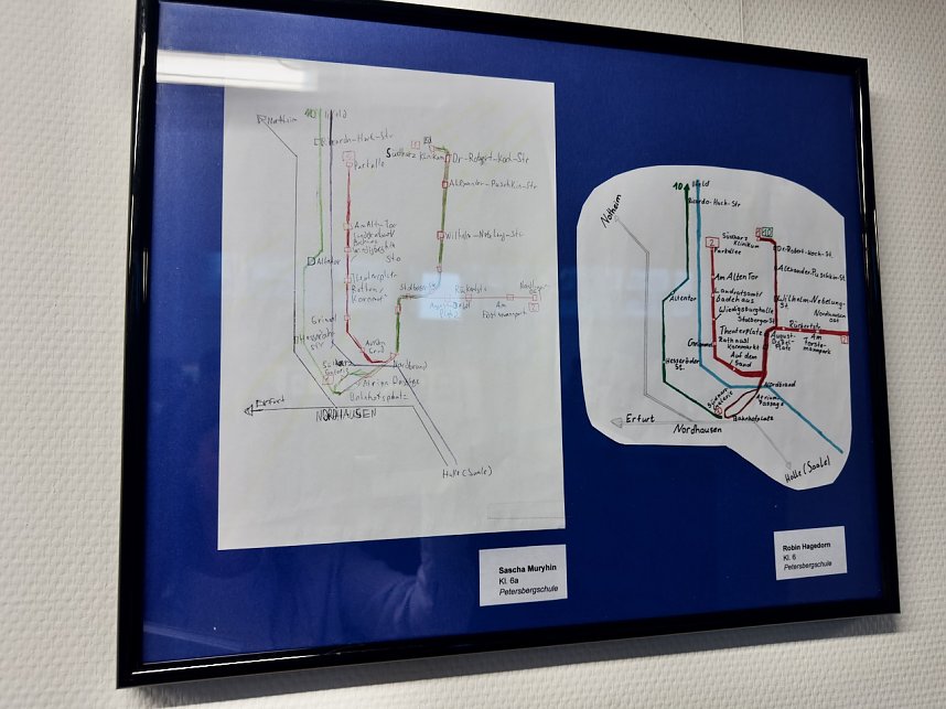 Bilderausstellung zum 125. Stra&szlig;enbahn-Jubil&auml;um in der Kreissparkasse Nordhausen 