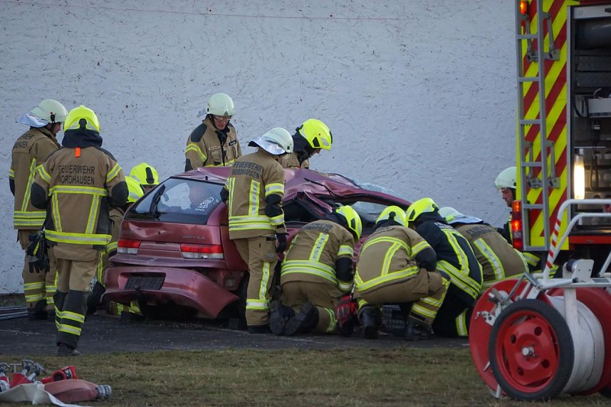 Gemeinsame Einsatz&uuml;bung der Freiwilligen Feuerwehren Bielen und Nordhausen Mitte