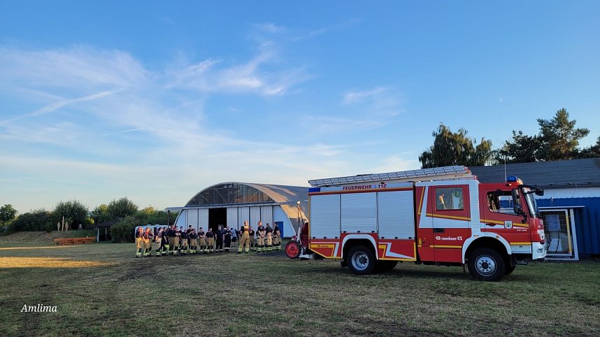 Gemeinsame Einsatz&uuml;bung der Freiwilligen Feuerwehren Bielen und Nordhausen Mitte