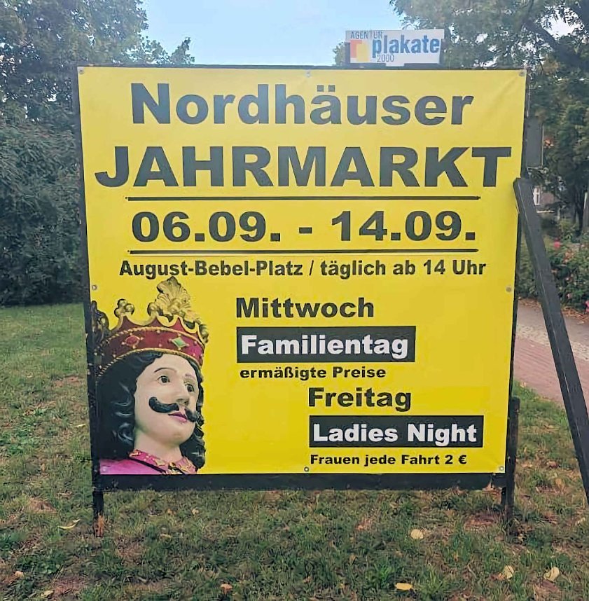 Peter Blei unterwegs auf dem Jahrmarkt
