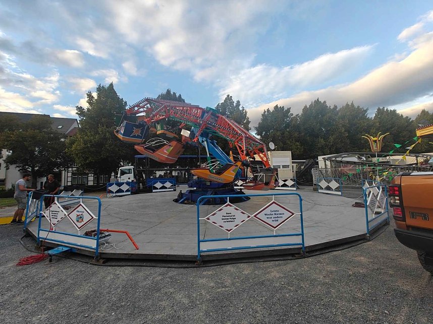 Peter Blei unterwegs auf dem Jahrmarkt