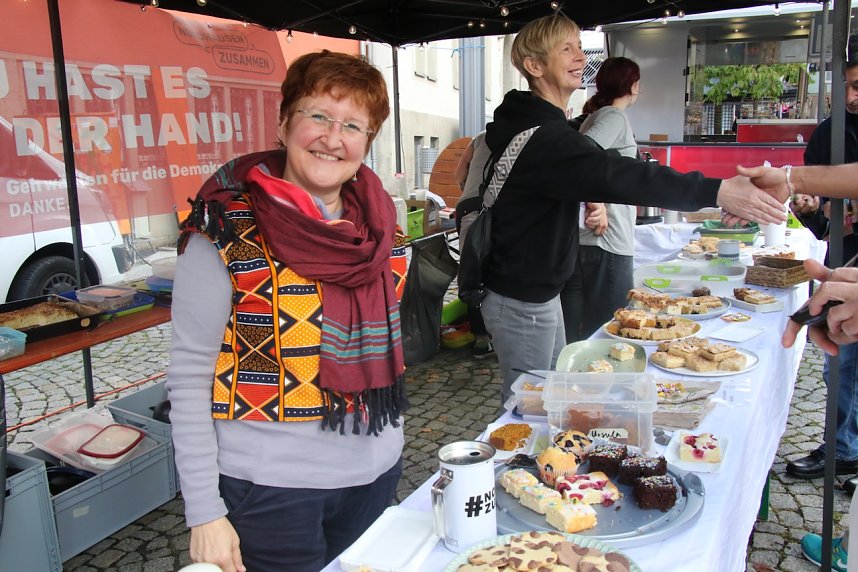 Nordhausen zusammen feiert auf dem Rathausplatz