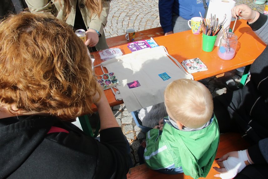 Nordhausen zusammen feiert auf dem Rathausplatz