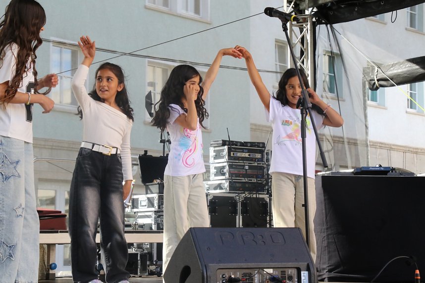 Nordhausen zusammen feiert auf dem Rathausplatz