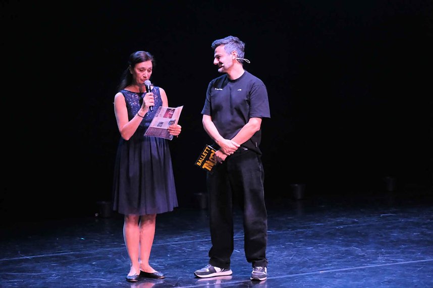 Peter Blei unterwegs beim Theaterfest